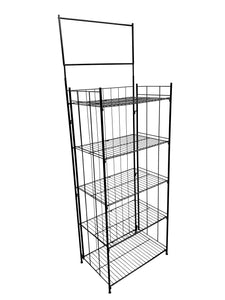Collapsible Black Wire Display Rack - 5 Shelves UNIT #29877